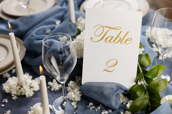 wedding ceremony and reception signs